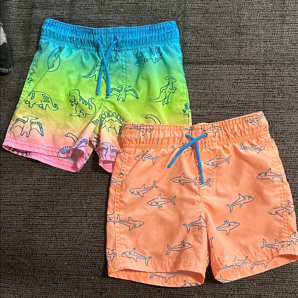 Cat & Jack Orange Mesh Lined Shorts 2T